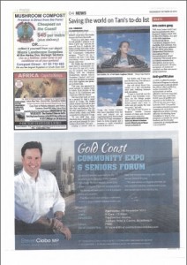 Gold Coast SUN Wednesday 22 Oct Tani Stubbs Community Dedication Nominee